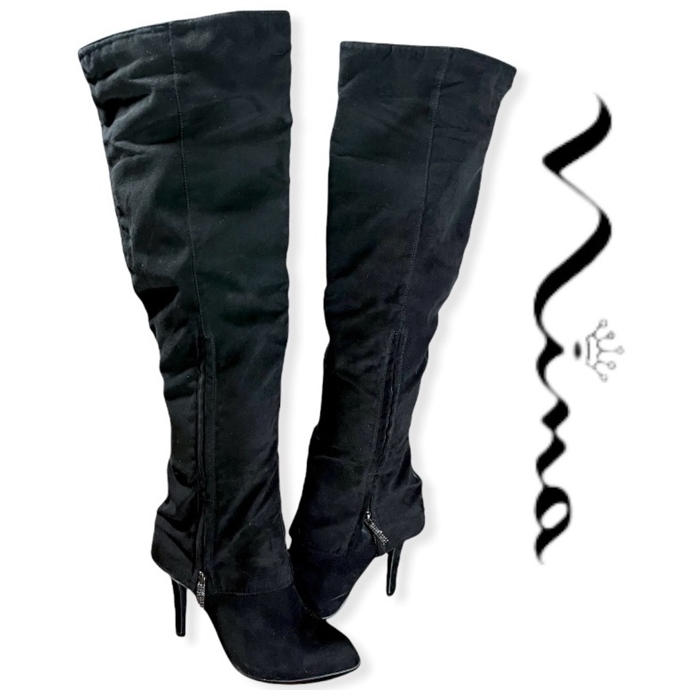 NINA Kandi Over The Knee Suede Stiletto Boots sz 8